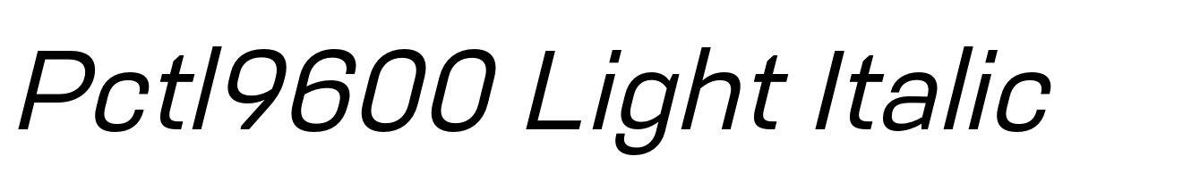 Pctl9600 Light Italic